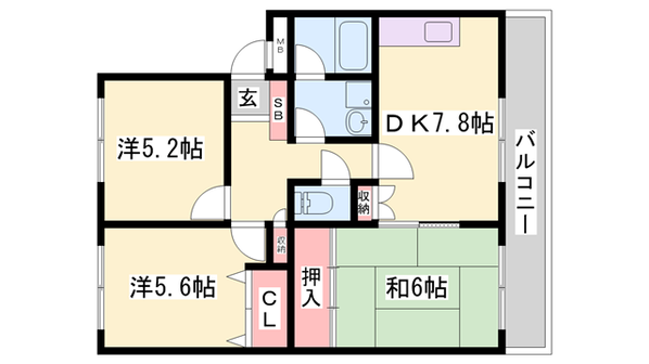 志染駅 徒歩5分 2階の物件間取画像